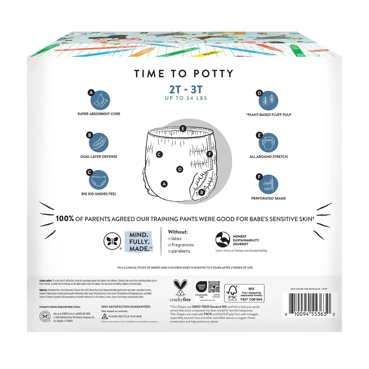 The Honest Company Clean Conscious Disposable Training Pants - (Select Size and Pattern)