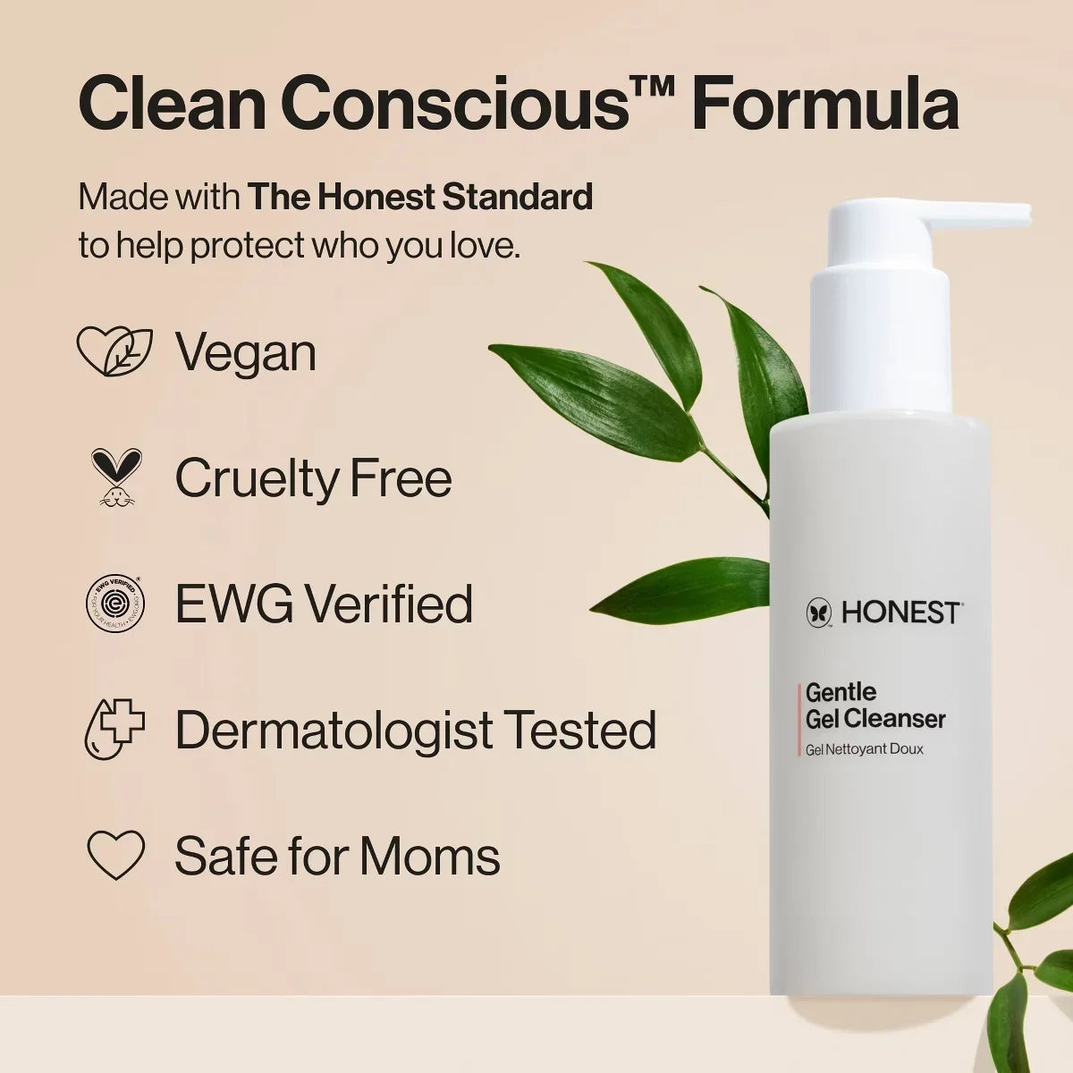 Honest Beauty Gentle Gel Cleanser with Chamomile and Calendula - 5 fl oz