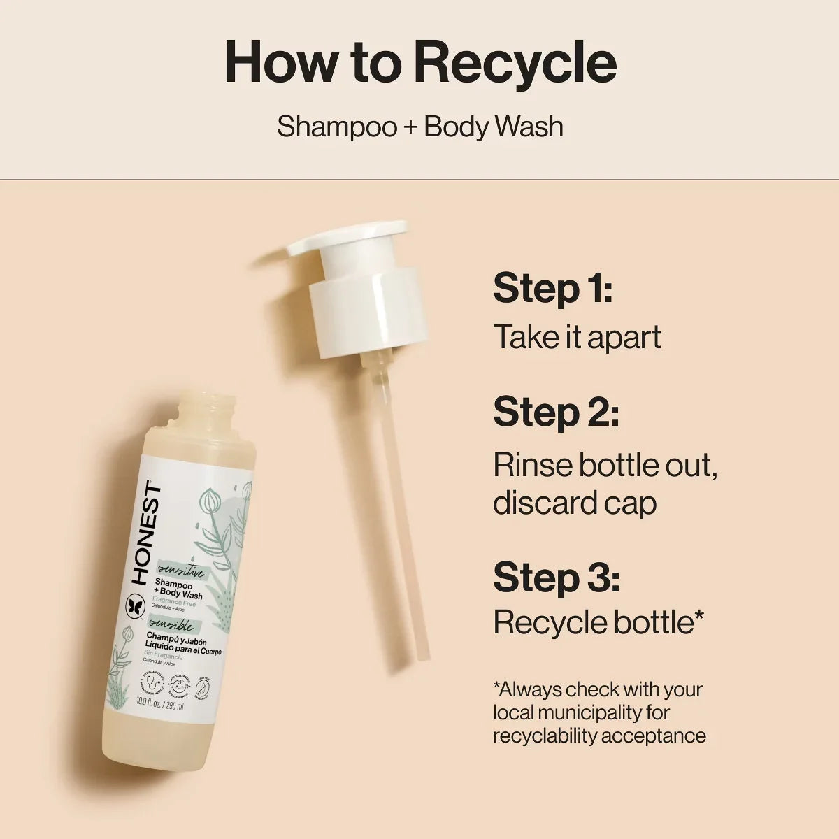 The Honest Company Sensitive Shampoo + Body Wash Fragrance Free