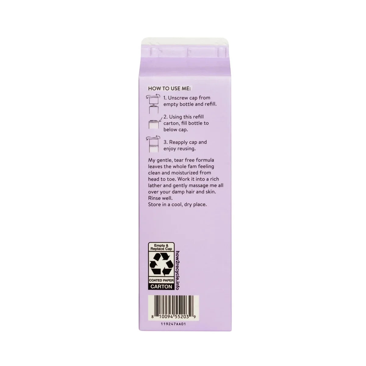 The Honest Company Calm Shampoo + Body Wash Refill, Lavender - 32 fl oz: Suitable for All Hair Types, Daily Use, Baby 2-In-1 Formula, Free from Dyes