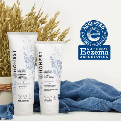 The Honest Company Soothe Fragrance Free Eczema Relief Cream - 7 fl oz: Paraben-Free, Silicone-Free, Steroid-Free