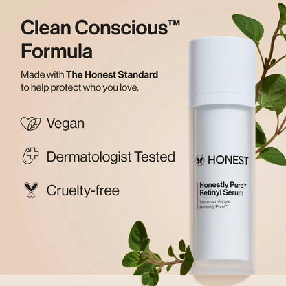 Honest Beauty Honestly Pure Retinyl Serum with Retinyl Linoleate - 1 fl oz: Moisturizing, Brightening, Anti-Aging