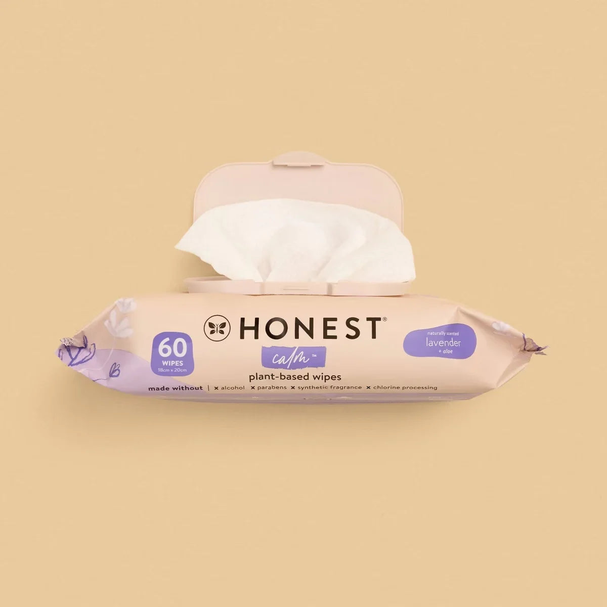 The Honest Company Calm + Cleanse Plant-Based Baby Wipes - Lavender