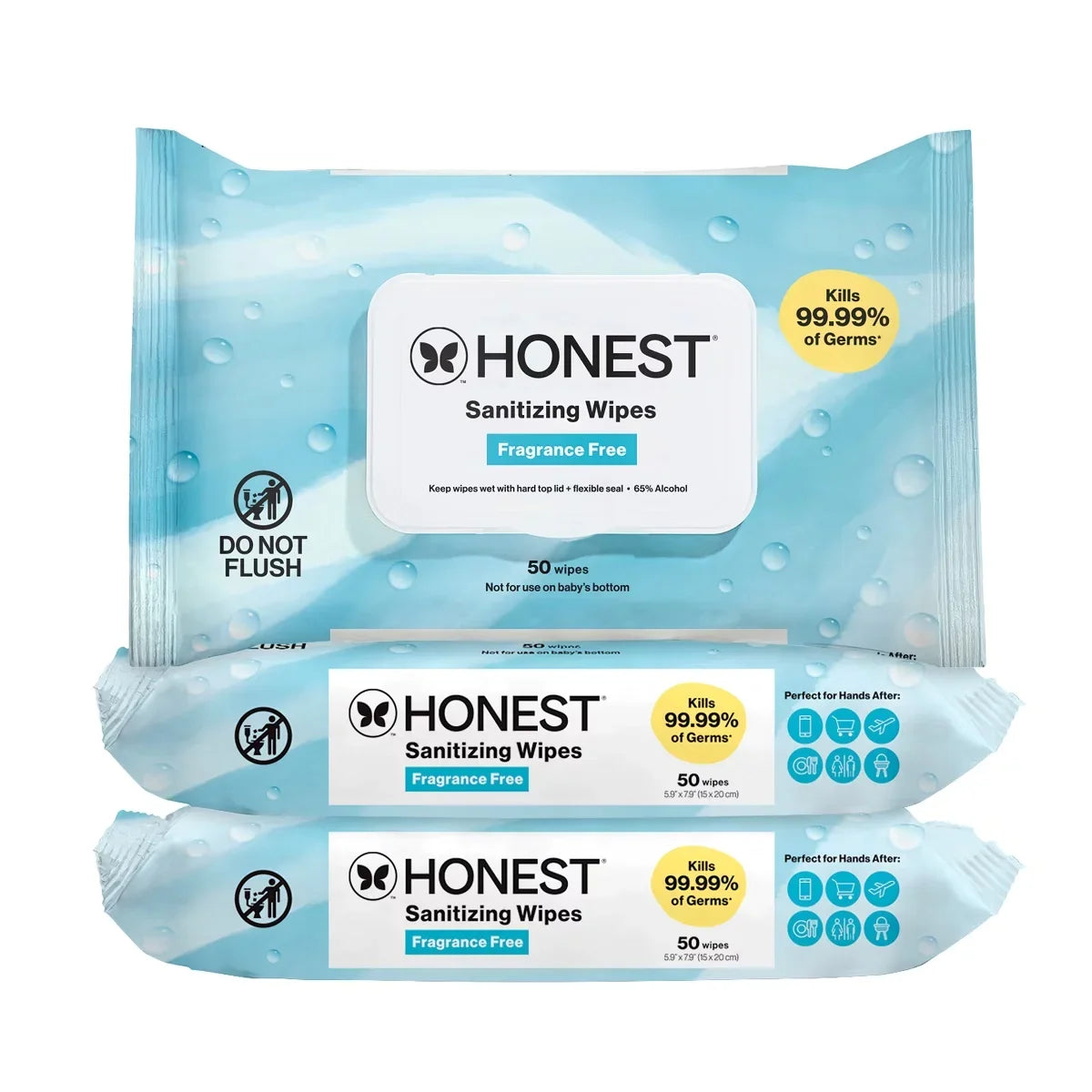 The Honest Company Alcohol Hand Sanitizing Wipes