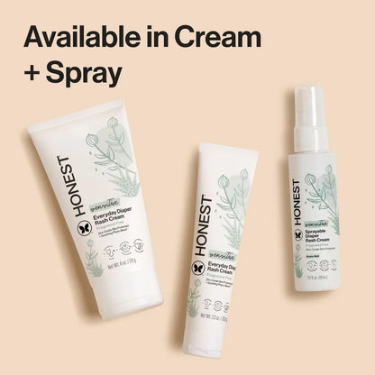 The Honest Company Sensitive Sprayable Fragrance Free Diaper Rash Cream - 2 fl oz