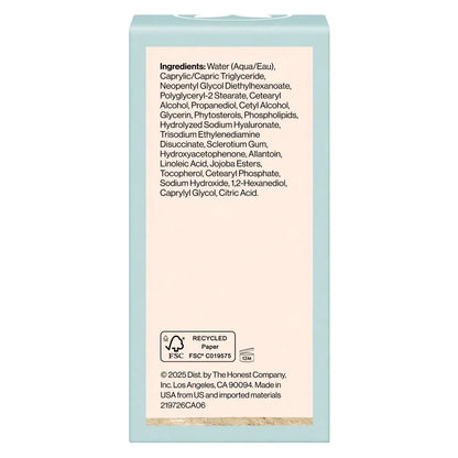 Honest Beauty Sensitive Skin Daily Calm Moisturizer with Hyaluronic Acid and Allantoin - 1.7 fl oz: Face Cream, Unscented, Paraben-Free