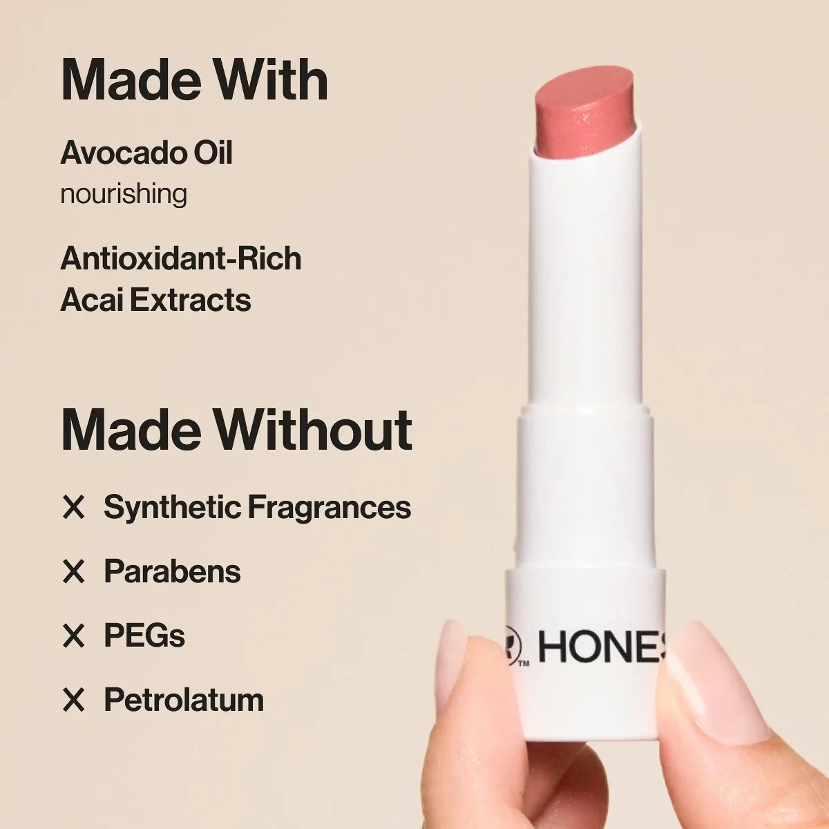 Honest Beauty Tinted Lip Balm with Avocado Oil - 0.14oz